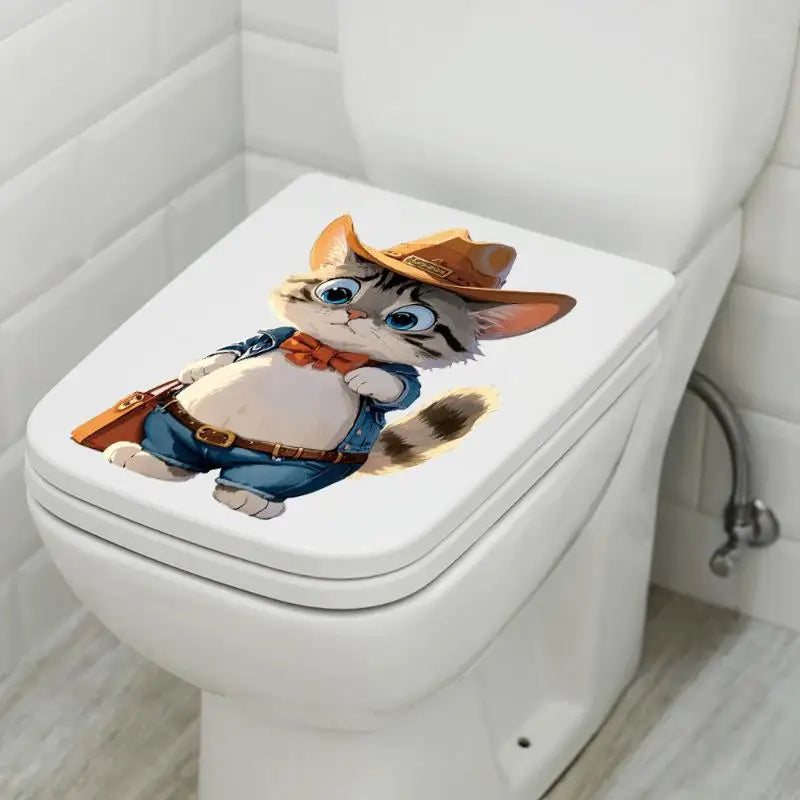 Ocean Toilet Sticker – Waterproof Seashell & Starfish Bathroom Decal