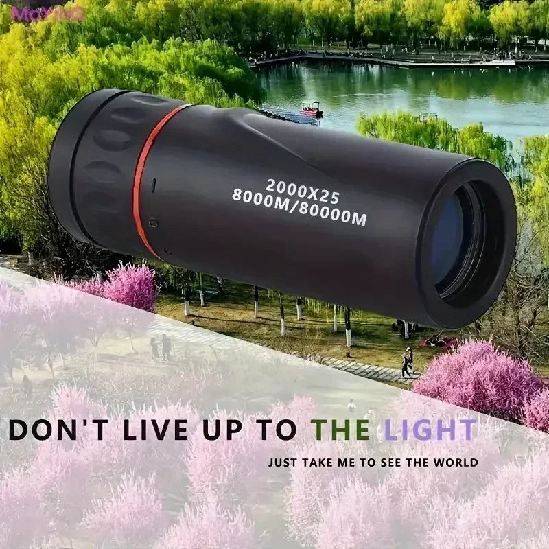 2000x25 HD Monocular Telescope Mini Portable Mobile Phone Telescope Outdoor Camping Hunting Birdwatching Telescopes Peaceful Pleasures Health and Wellness