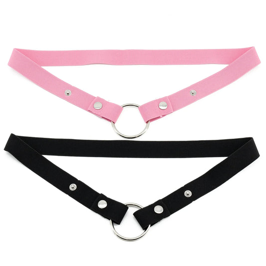 Male Chastity Cage Anti-Off Auxiliary Elastic Band – Only Adjustable Ring Rope & Scrotum Rings Peaceful Pleasures Health and Wellness