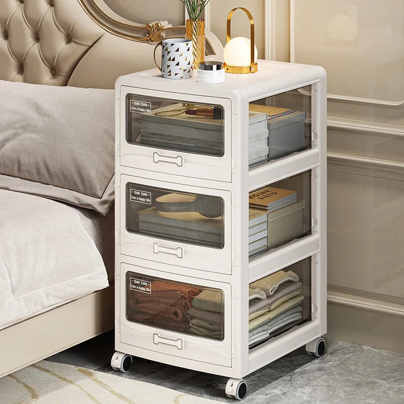 Drawer Storage Cabinet with Wheels: Heavy-Duty Large Capacity Organizer for Snacks, Toys & Household Items in Living Room Peaceful Pleasures Health and Wellness