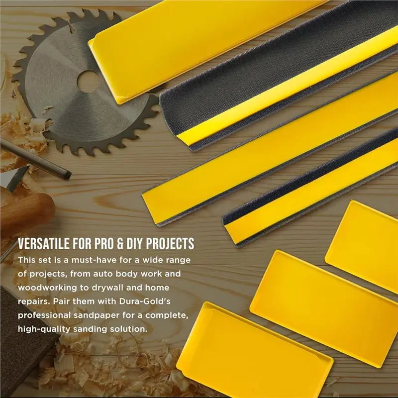 Y51A-Handheld Hook& Loop Sander Pads 7-Piece Hand Sanding Block Set-Flat, Round, Curved, Contoured Rectangle Shapes Peaceful Pleasures Health and Wellness