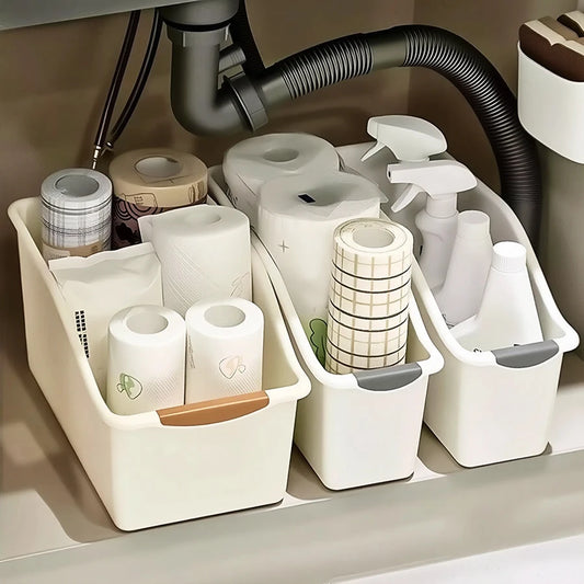 Under Sink Organizer with Wheels – Set of 2/3 Pull-Out Storage Baskets Peaceful Pleasures Health and Wellness