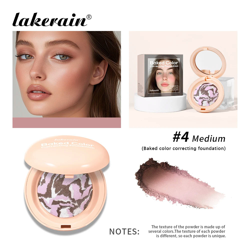 Demi Matte Natural Finish Baked Brighten Color Correcting Powder Foundation Buildable Light to Coverage Oil Control Makeup Peaceful Pleasures Health and Wellness 4