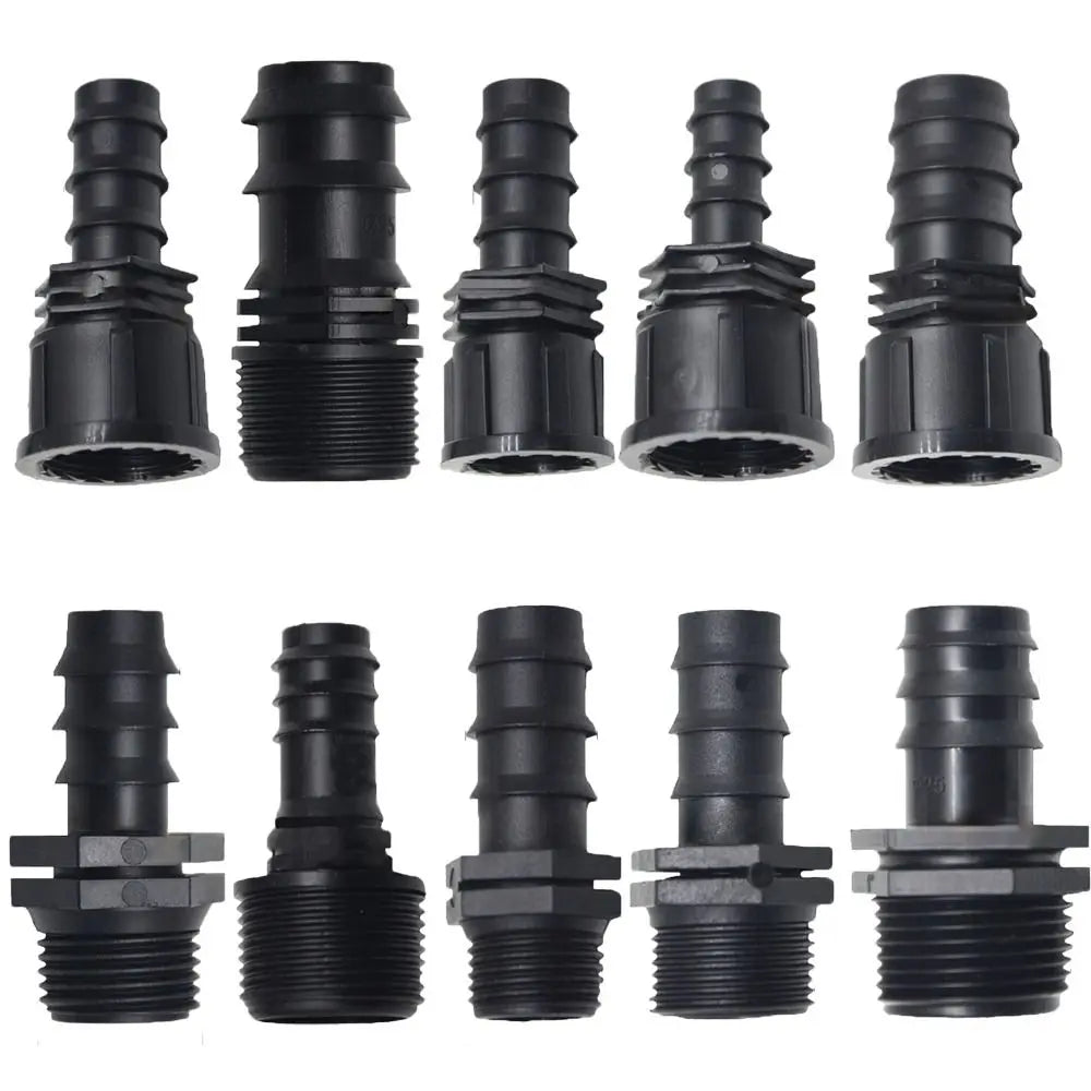 Practical Female Male Thread Garden Hose Barb Connector 16mm 20mm 25mm PE Screw Joint Irrigation Pipe Fitting Peaceful Pleasures Health and Wellness