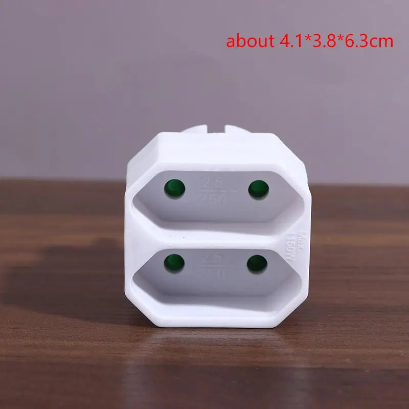 16A Plug Adapter Travel Charging German Standard Power Converter For Portugal Turkey 1 To 3 Plug EU Socket Adapter With Switch Peaceful Pleasures Health and Wellness 1pc A4