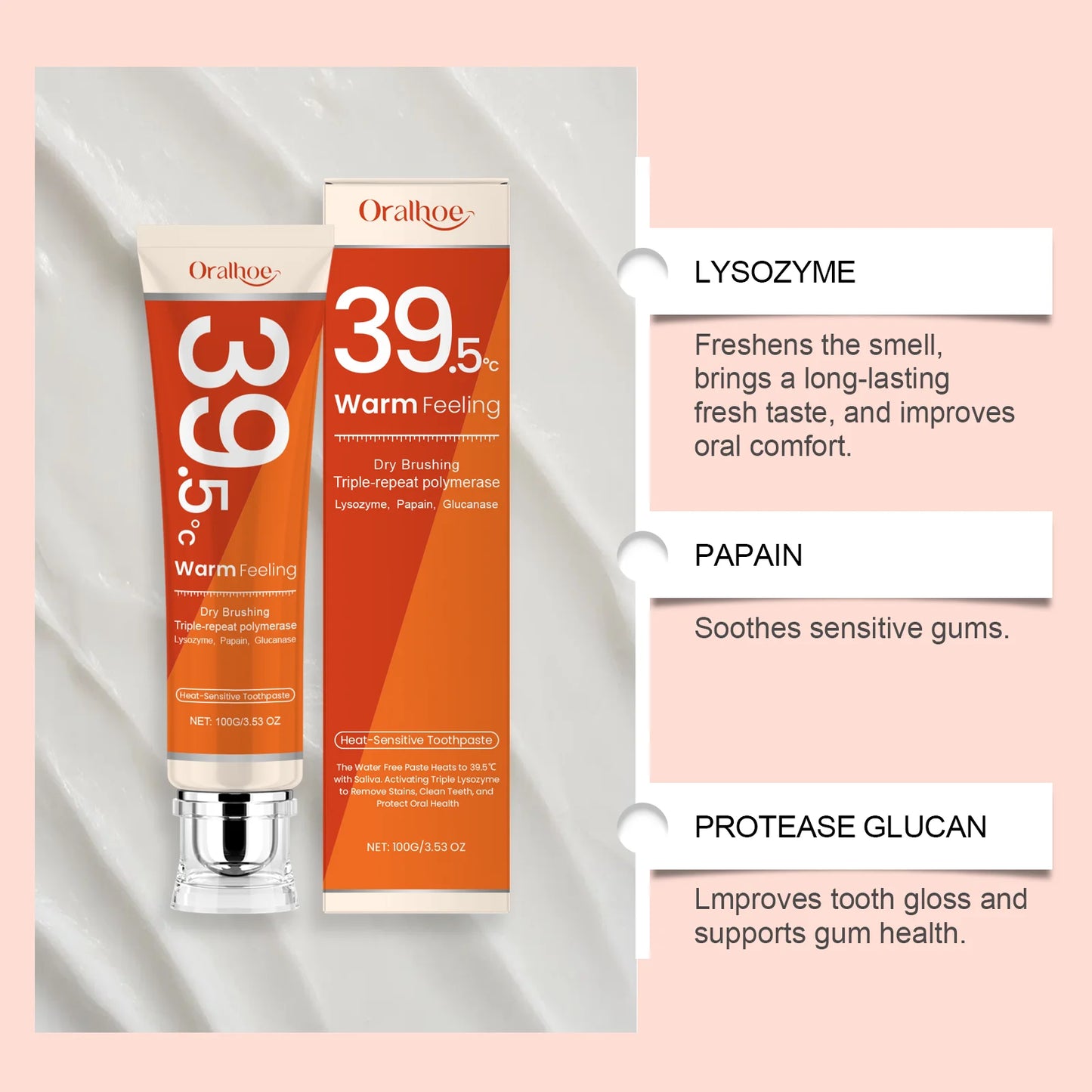 Oralhoe Heat-Sensitive Whitening Toothpaste | Plaque & Tartar