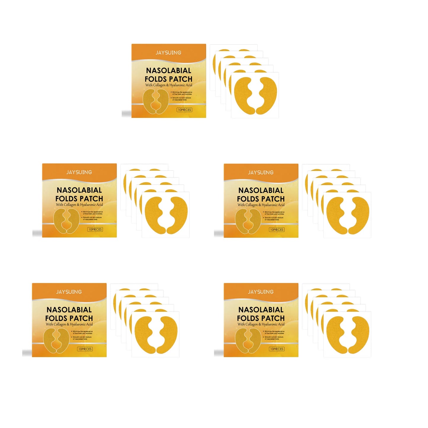 Nasolabial Fold Collagen Gel Patches – Anti-Wrinkle Face Lift Peaceful Pleasures Health and Wellness 50Pcs