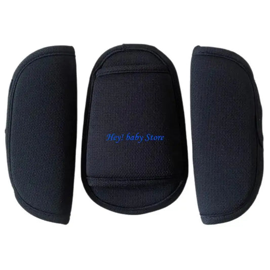 Baby Pram Shoulder Strap Pad | Soft Pushchair Belt Cushion Cover Pram Strap Cushion Peaceful Pleasures Health and Wellness Black China Mainland