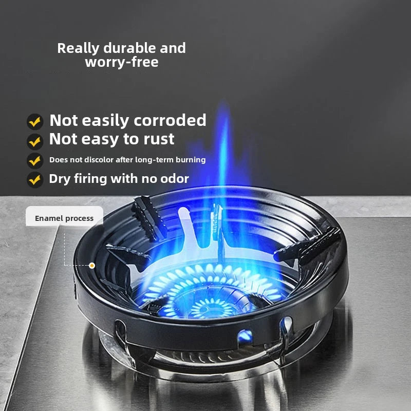 Universal 8 Openings Kitchen Gas Wok Ring Stove Burner Covers Holder Wok Support Rack Anti Slip Windproof Gas Stove Accessories Peaceful Pleasures Health and Wellness