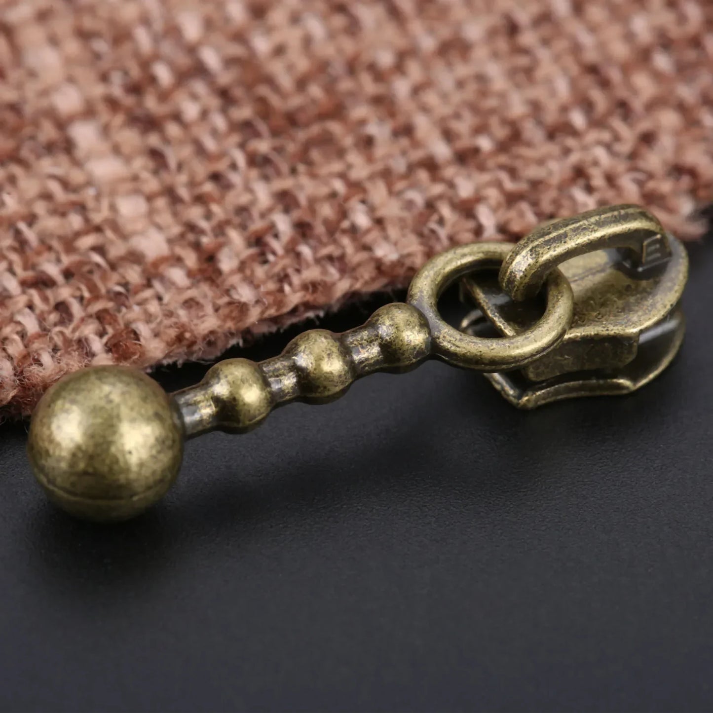 20Pcs 21mm Antique Bronze Metal Zipper Sliders | DIY Repair