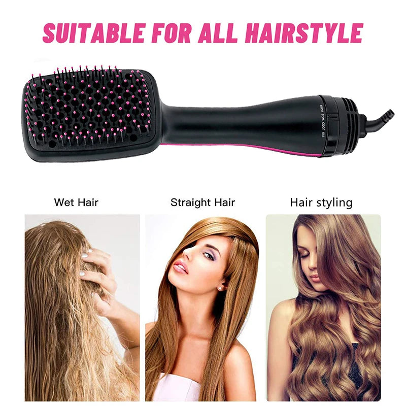 Fashion Square Hair Straightener High Power 1000W Dryer Salon One Step Hair Dryer and Styler for Salon and Home Use Peaceful Pleasures Health and Wellness