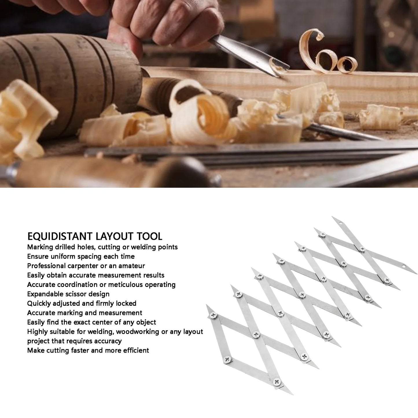 7 Point Center Finder Tool Uniform Spacing Professional Equidistant Measuring Tool Accurate Measurement for Layout for Amateur Peaceful Pleasures Health and Wellness