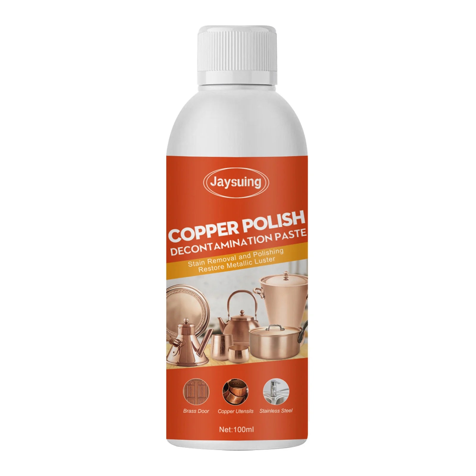 Brass and Copper Tarnish Remover Harmless Non-abrasive Metal Polish Cleaner for Macular Limescale Stubborn Stains Peaceful Pleasures Health and Wellness 100ML