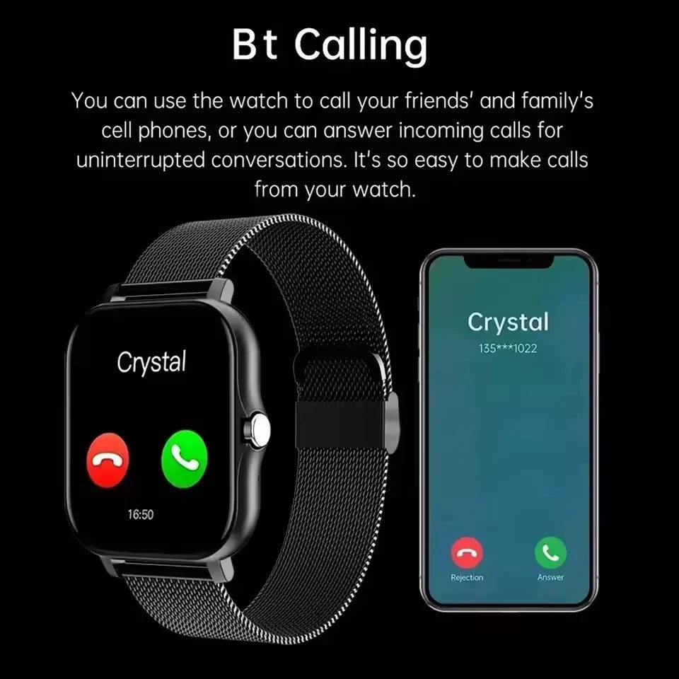 2025 New Smart Watch GPS Tracking Bluetooth Talk Full Touch Screen Heart Rate Monitor Sports Fitness Smart Watch Men Women Gift Peaceful Pleasures Health and Wellness