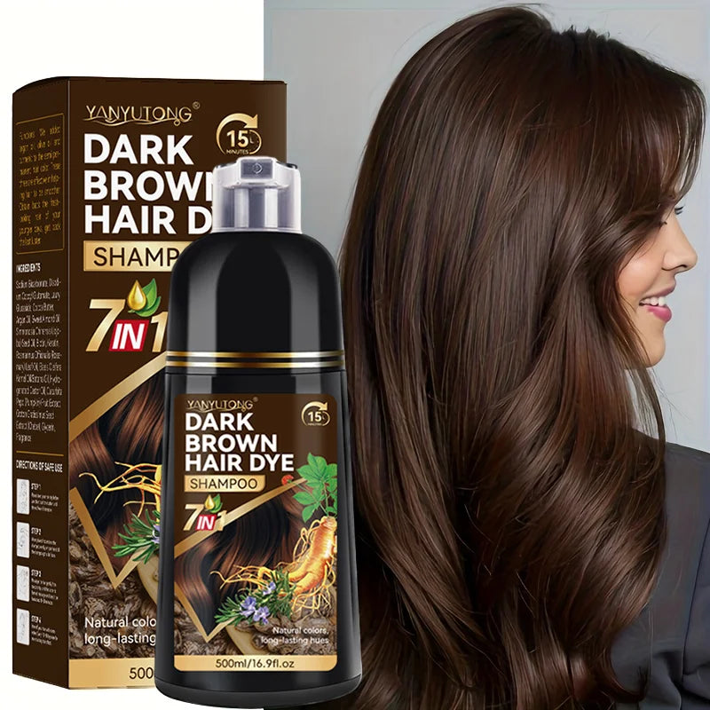 7-in-1 Plant-Based Hair Color Shampoo – Cover Gray Hair