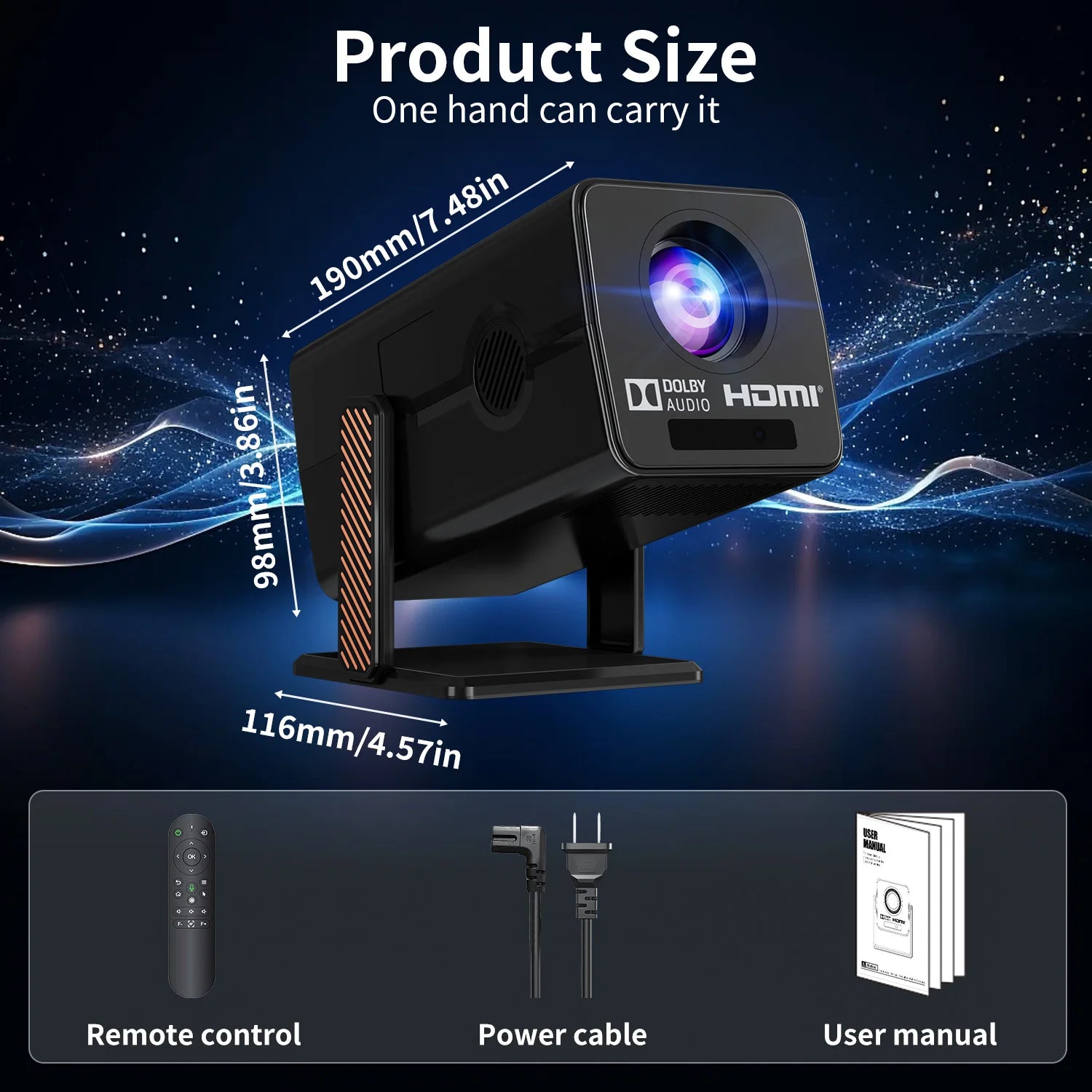 Digital Projector 1080P HD Suppor 4k Projectors Smart Voice Remote Control Android Wifi Bluetooth Plus Console Portable Projecto Peaceful Pleasures Health and Wellness
