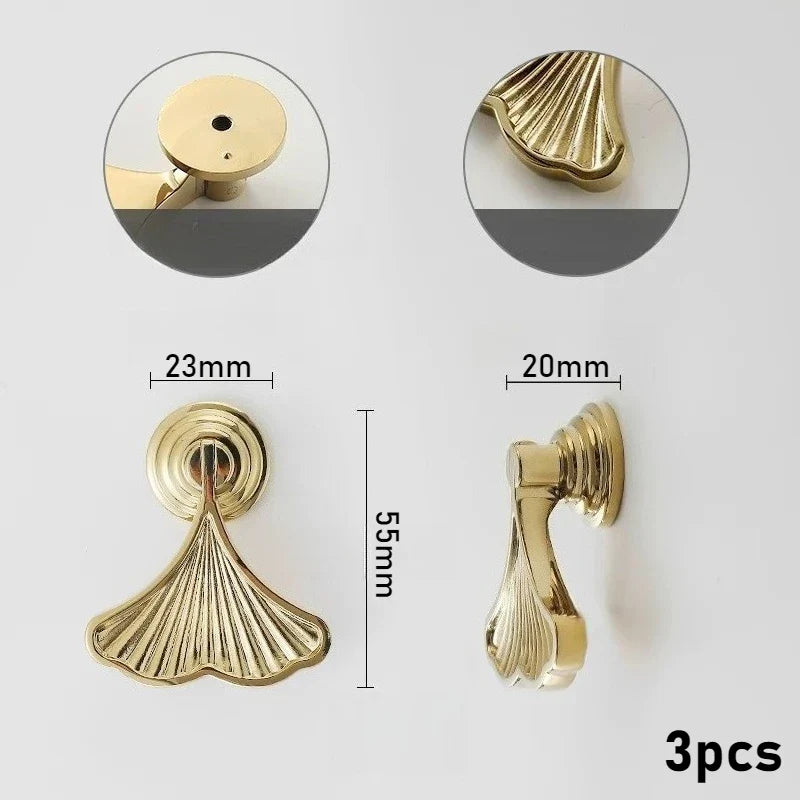 Pure Brass Antique Cabinet Drawer Handle | Single Hole Pull