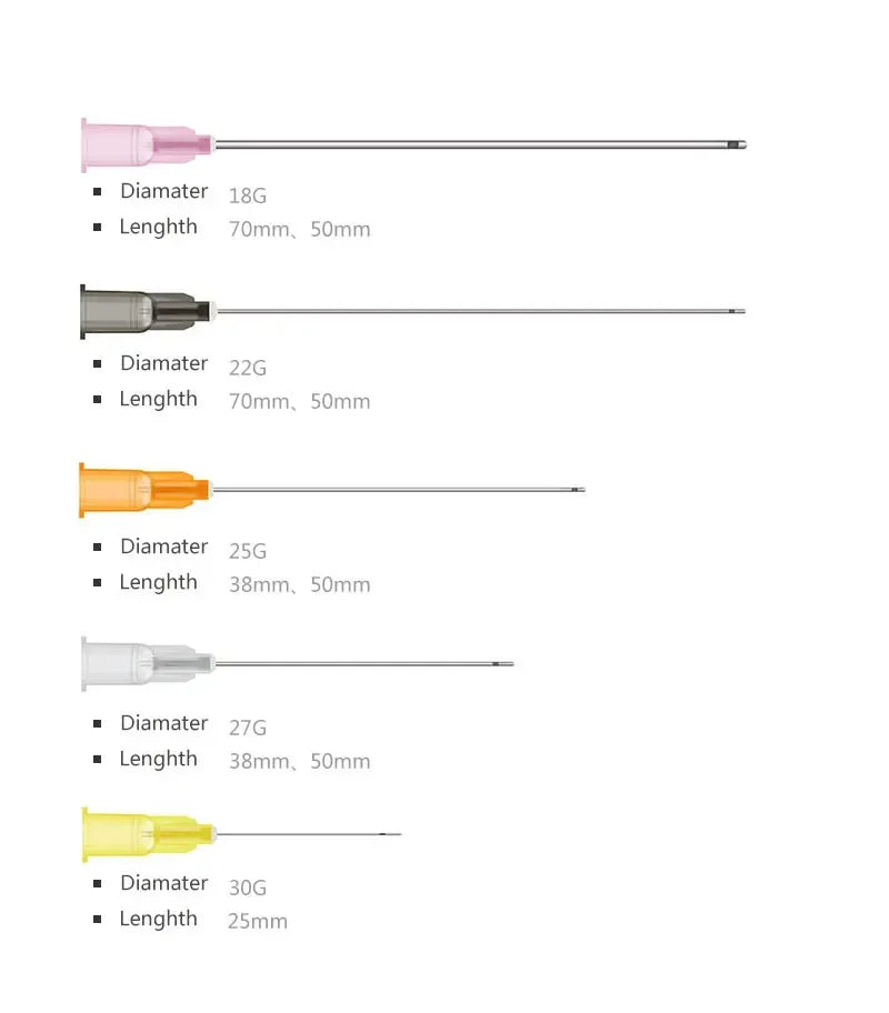 Blunt Tip Microcannula Needles 18G 23G 25G 27G | 50mm & 70mm