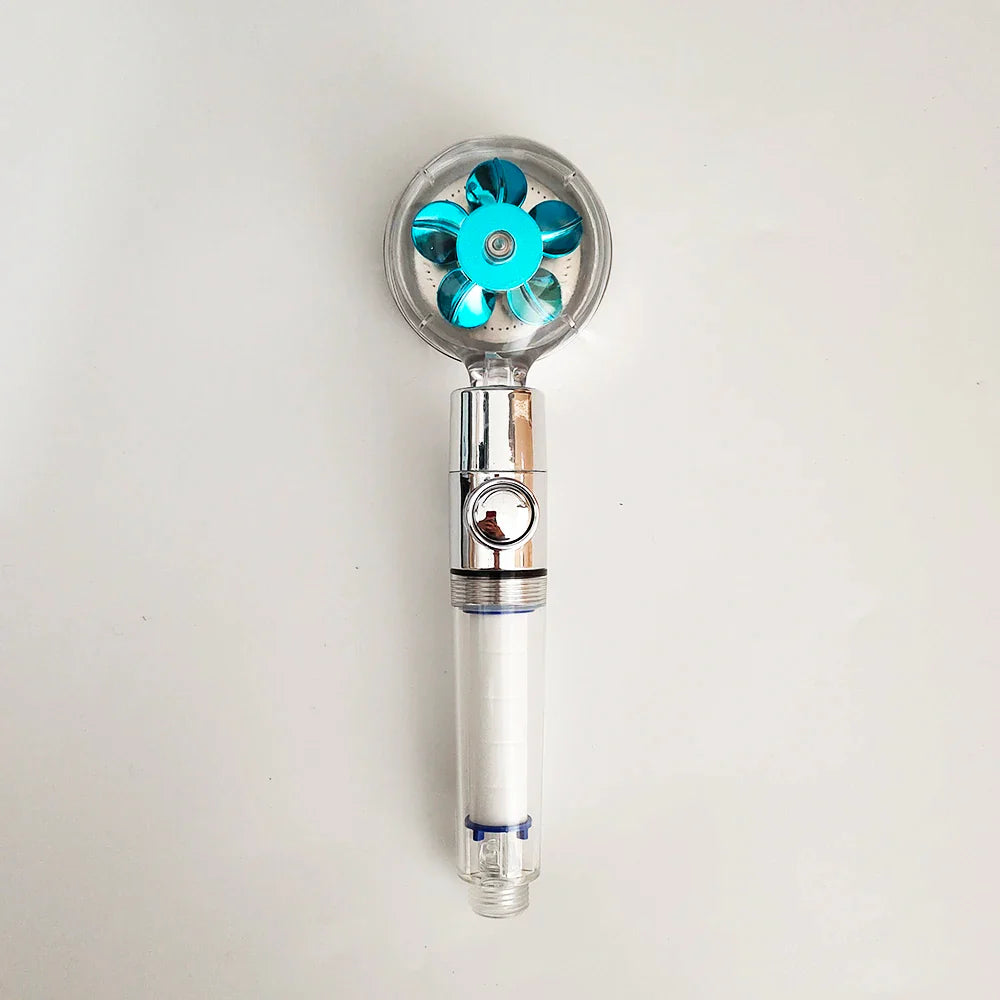 High-Pressure Turbo Shower Head | Filter & Water-Saving Button