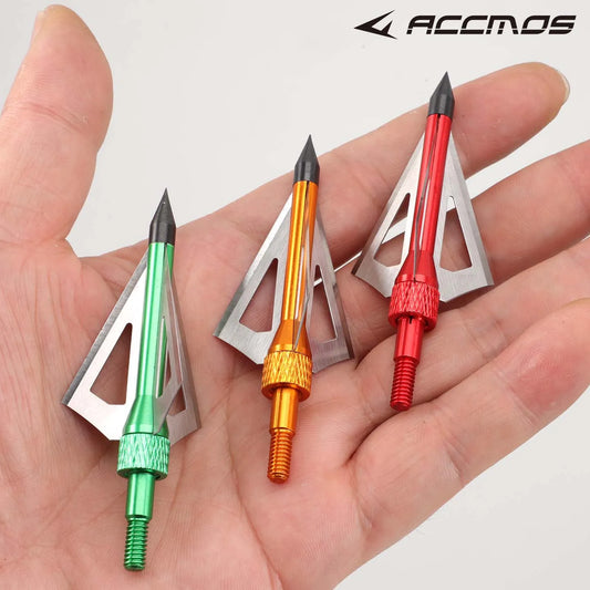 12 Hunting Point Arrowhead 100Grain 3 Blade Broadhead Arrow Tip Peaceful Pleasures Health and Wellness 24pcs-copper
