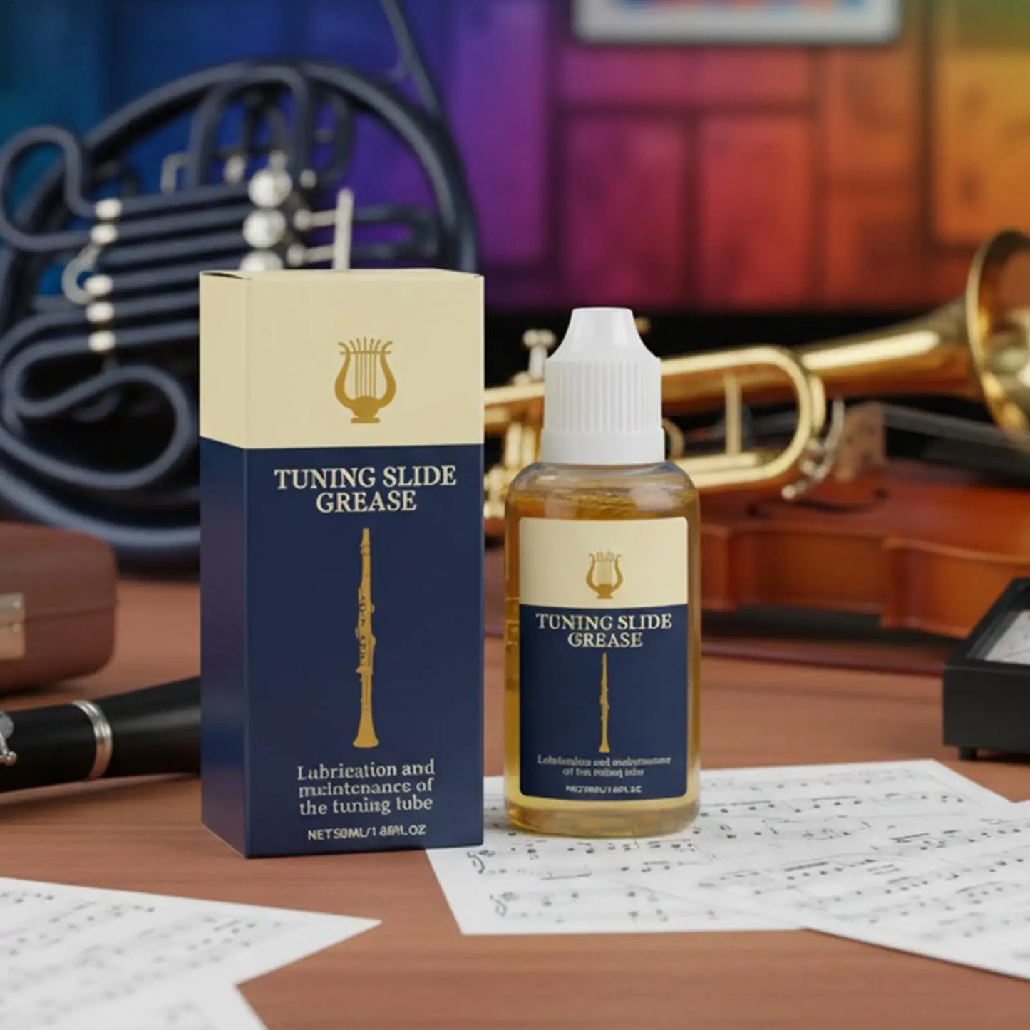 Instrument Slide Grease Lubricant Trombone Flute Saxophone Clarinet Cleaner Valve& Bearing Care For Brass Woodwind Music Supples Peaceful Pleasures Health and Wellness