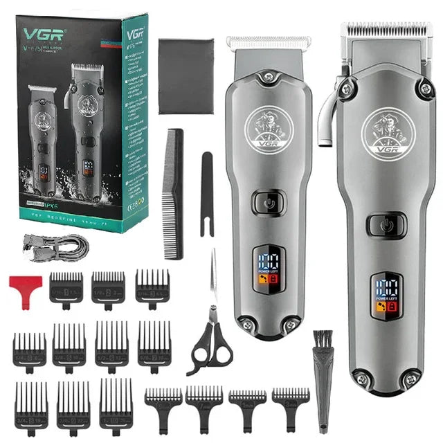 VGR 675 Original Cordless Combo Kit Hair Trimmer For Men Electric Washable Beard Hair Clipper Rechargeable Haircut Machine Peaceful Pleasures Health and Wellness 675 usb