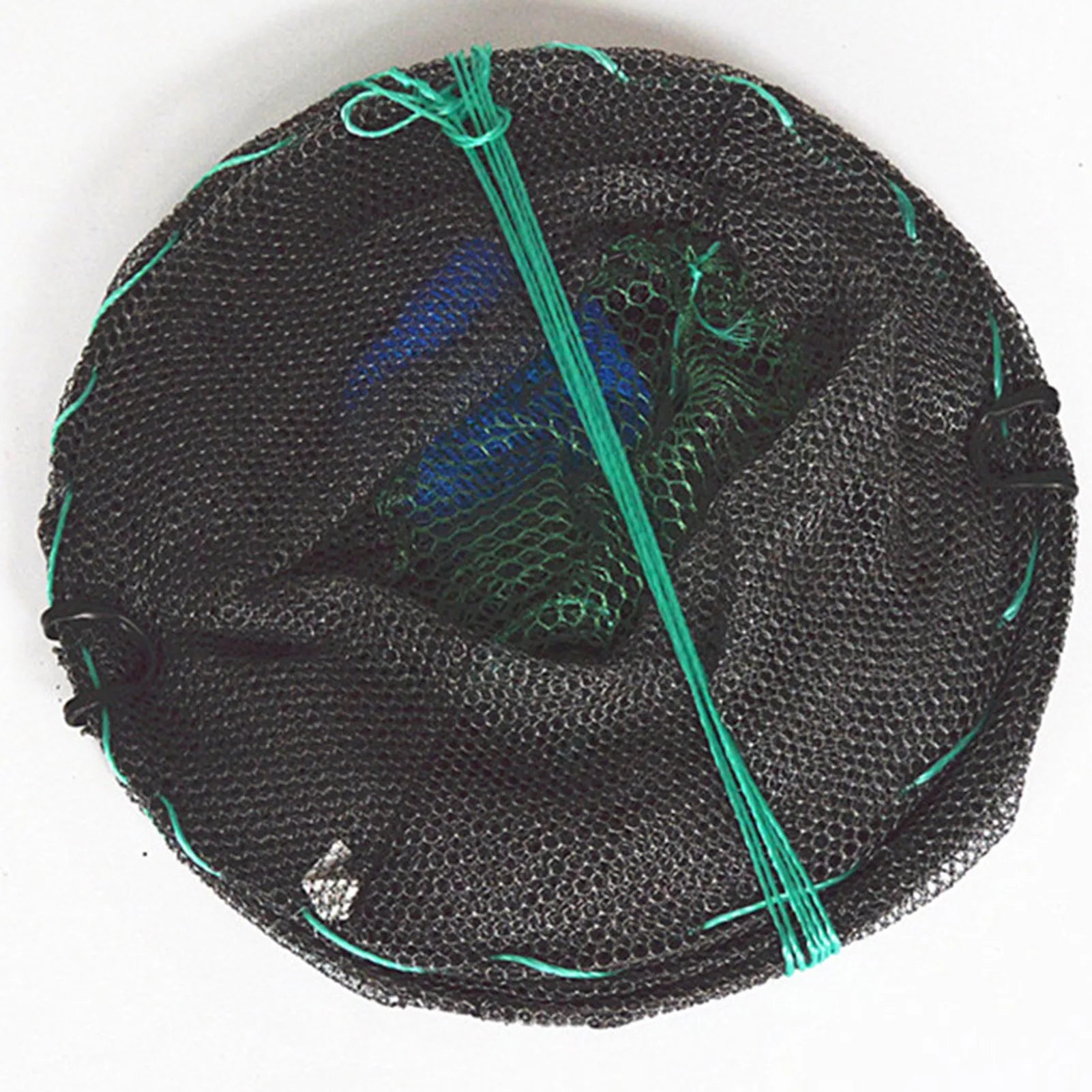 1Pcs Collapsible Steel Wire Nylon Net Fish Cage Mesh Fine Trap For Crab Shrimp And Crayfish Fishing Tackle Outdoor Enthusiasts Peaceful Pleasures Health and Wellness