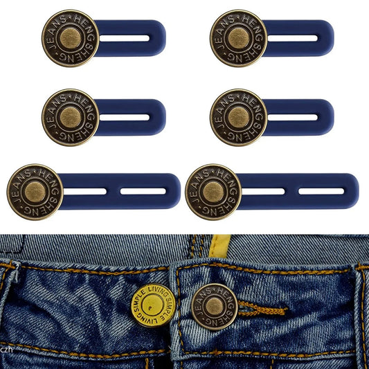 Jeans Button Extender Set – No-Sew Waist Extenders 4/6pcs Waist Button Extender Peaceful Pleasures Health and Wellness