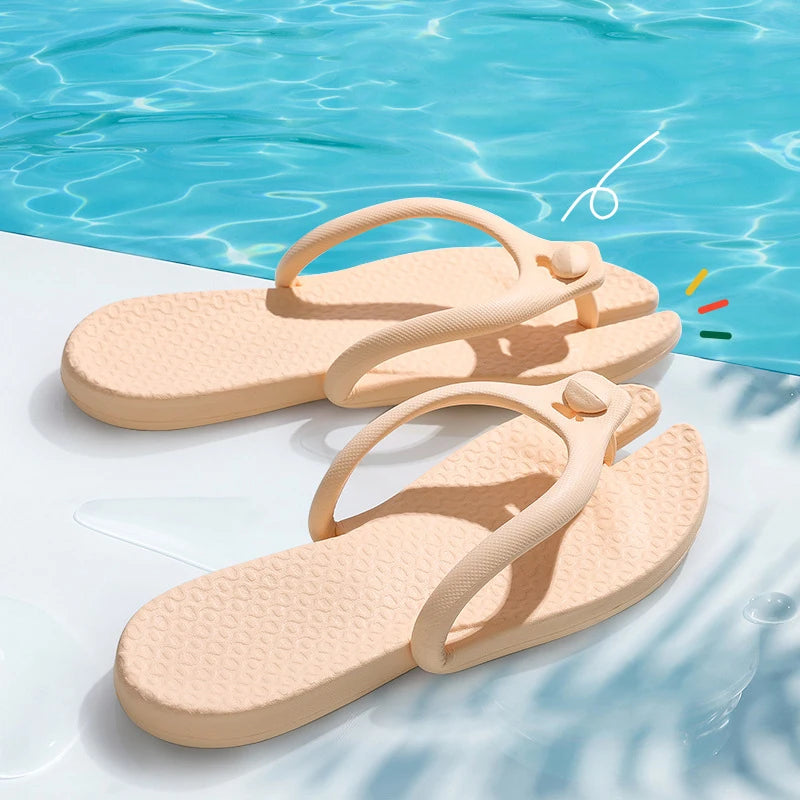 Women's Foldable Travel Flip-Flops | Summer Beach Flat Sandals