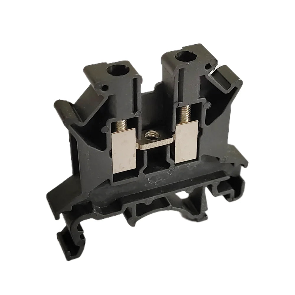 10/50/100PCS UK2.5B DIN Rail Terminal Block Screw Clamp Connector UK2.5 2.5mm² Cable Electrical Connector Peaceful Pleasures Health and Wellness UK2.5B-Black 100PCS