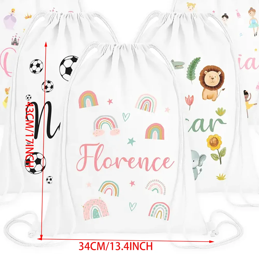 Personalised Kids Drawstring Bag | PE Gym Swimming School Bag