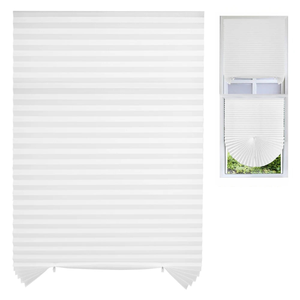 Pleated Paper Blinds – Blackout & Light Filtering, No-Drill