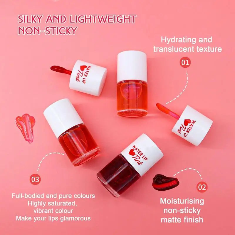 Matte Water Lip Tint & Cheek Blush – Waterproof, 6 Colors