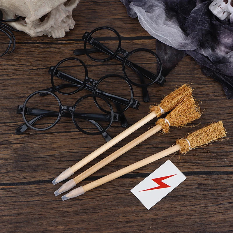 45-Piece Wizard Party Favors – Wand Pencils, Brooms & Glasses