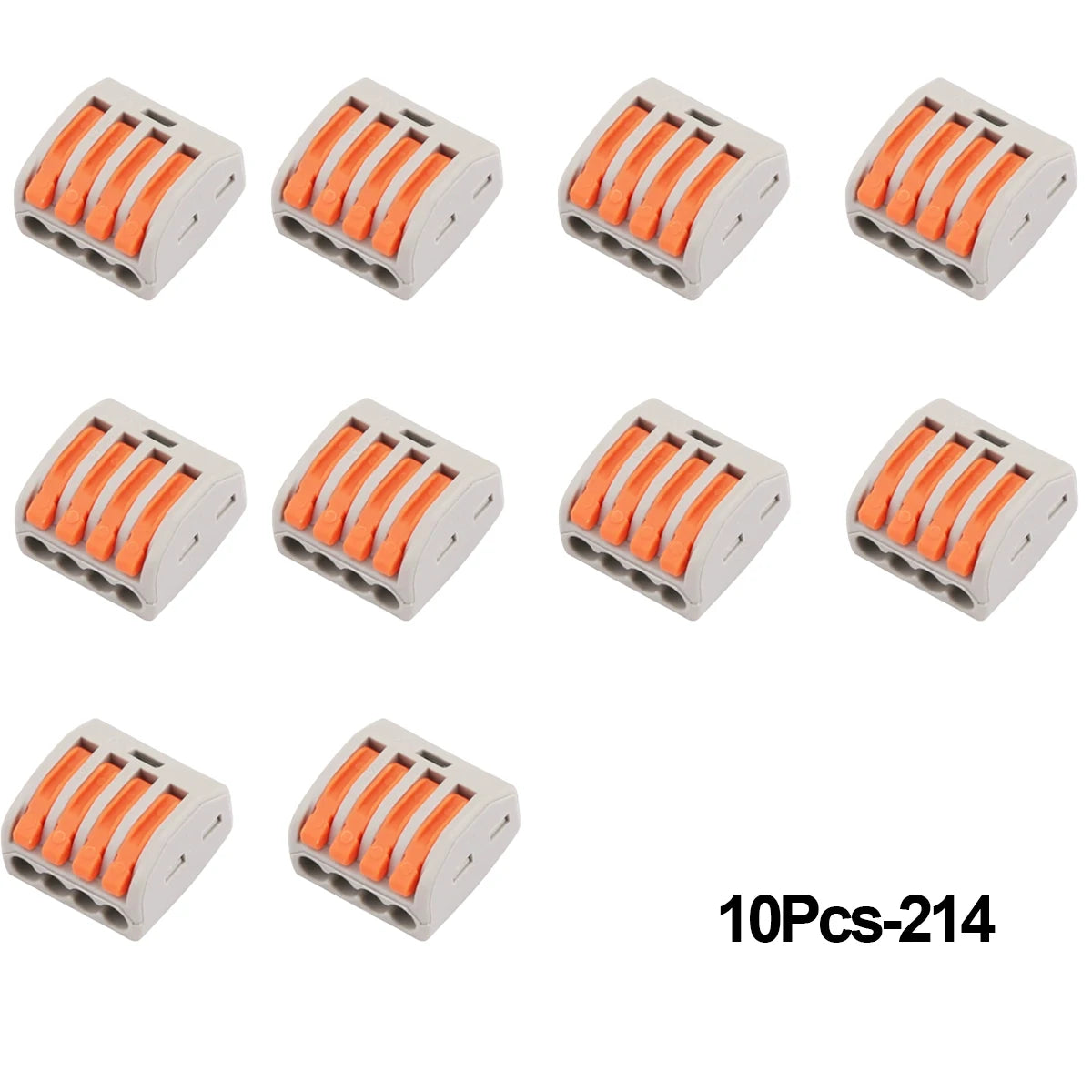 10Pcs Wire Connectors, Lever Nut Connector, Mini Electrical Connectors,Splicing Type Quick Terminal Block Spring Connector Peaceful Pleasures Health and Wellness 10Pcs-214