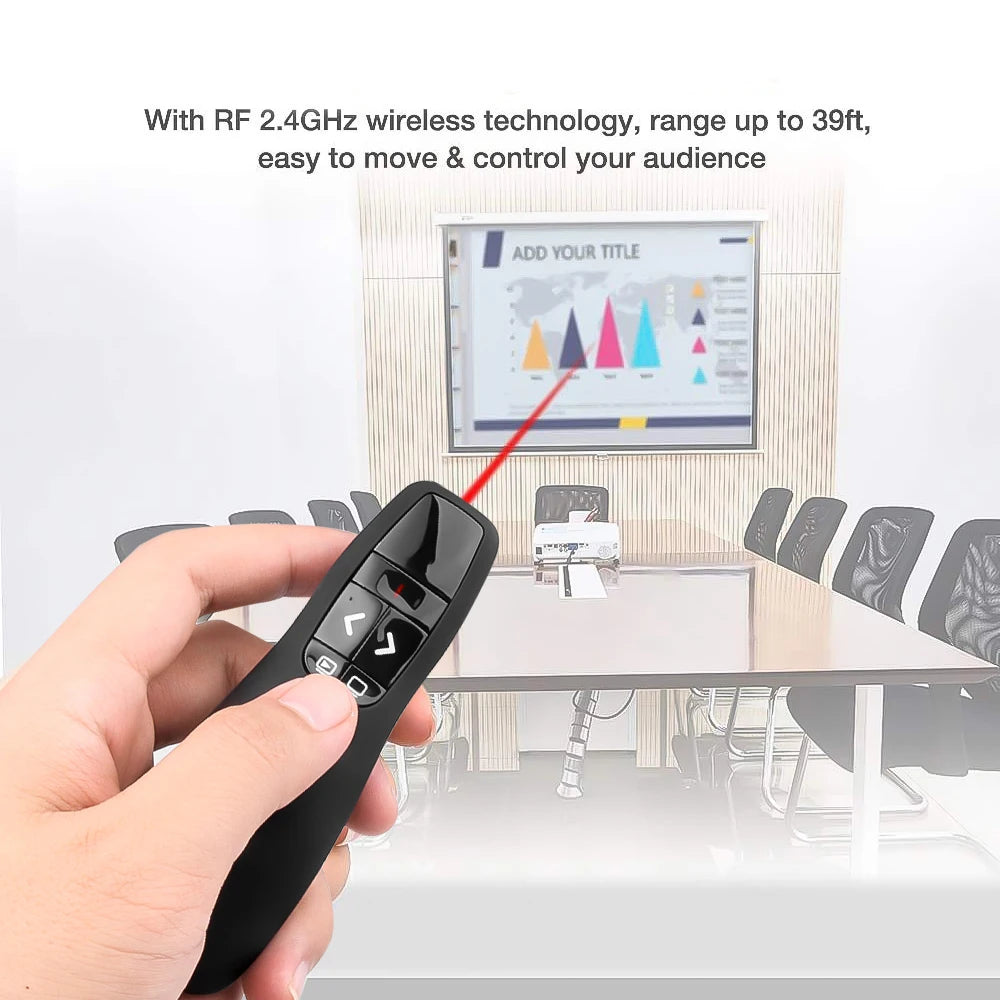 R400 2.4Ghz Wireless USB Receiver Presenter Pointer Pen Page Turning pen Remote Control For Presentation For Office Peaceful Pleasures Health and Wellness
