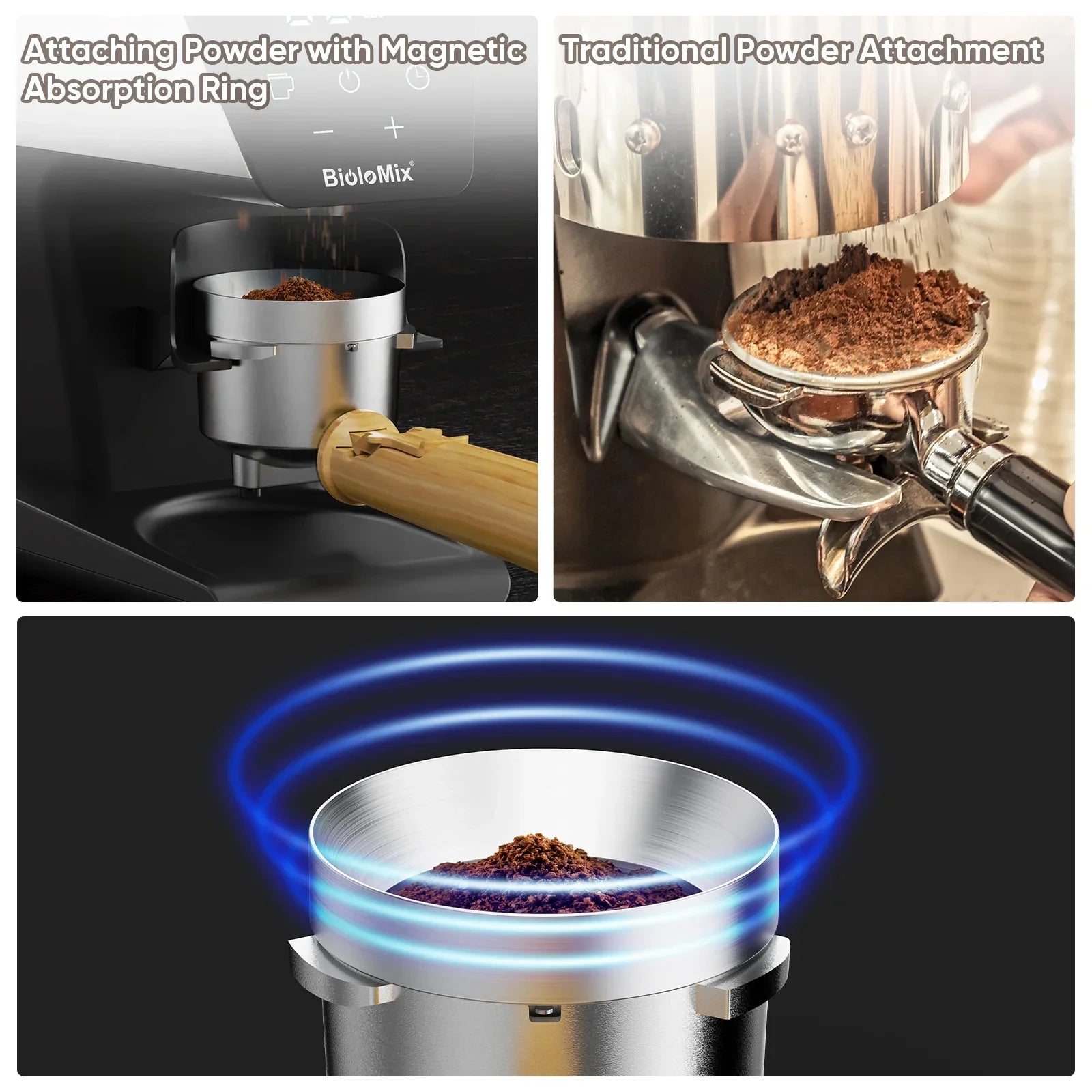BioloMix Automatic Burr Mill Coffee Grinder – 30 Settings Coffee Grinder Peaceful Pleasures Health and Wellness