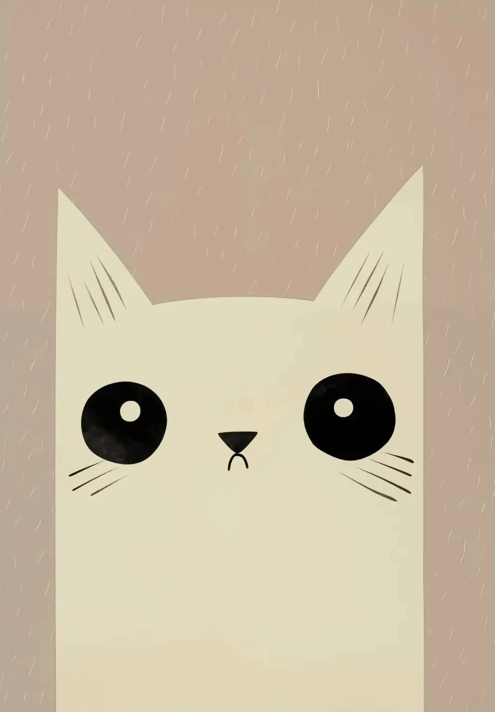 Minimalist Cute Cat Art Poster Modern Cartoon Animal Canvas Painting Printing Home Bedroom Living Room Kids Room Decoration Peaceful Pleasures Health and Wellness CJ54552 20x30cm