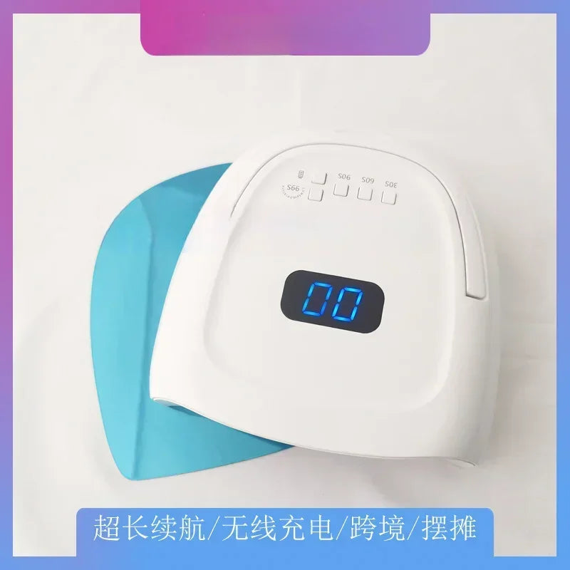 60W Cordless UV LED Nail Lamp | 15600mAh Rechargeable Gel Dryer