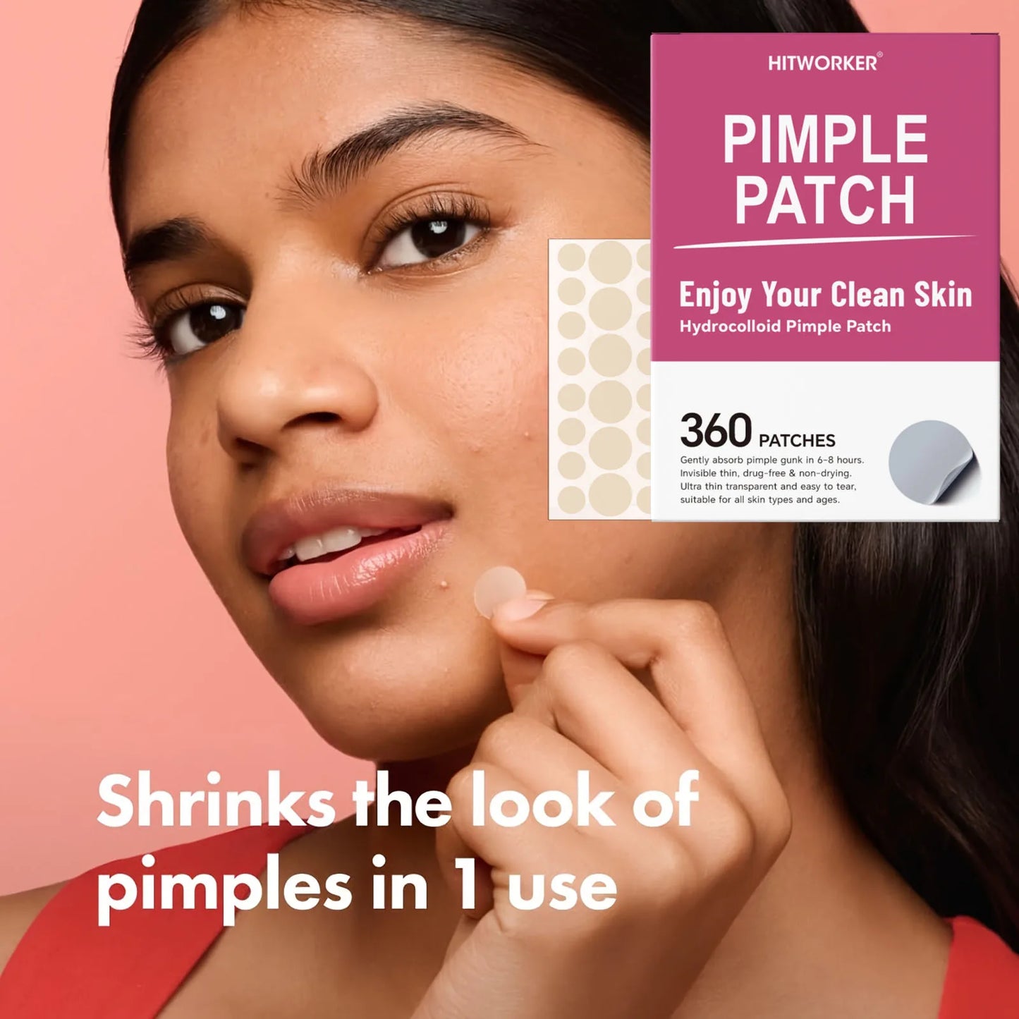 Invisible Waterproof Hydrocolloid Acne Patches – All Skin Types