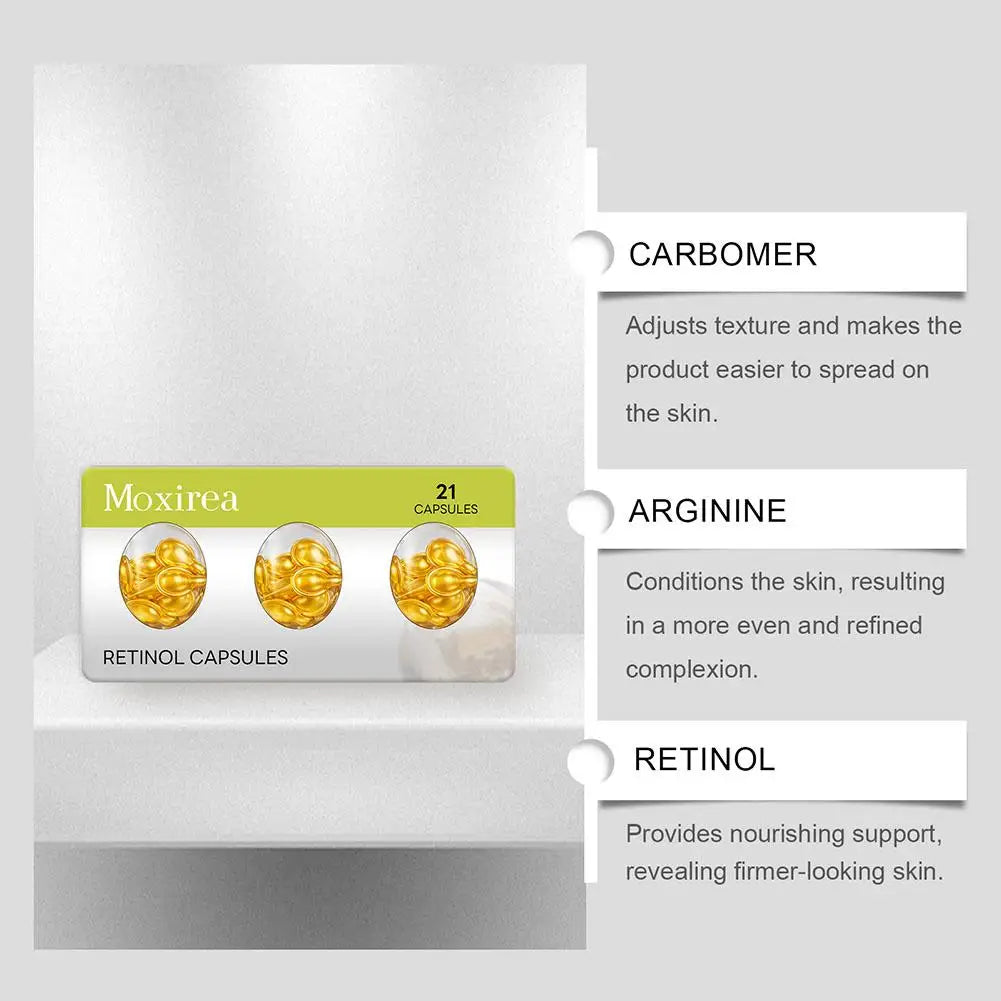 21 Retinol serum capsules Spot Acne Wrinkle Remover Firming Whitening Hyaluronic Acid Essence Skin Care New style Peaceful Pleasures Health and Wellness