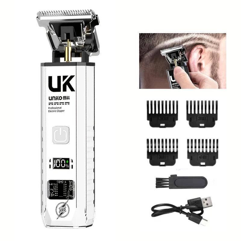 2026 New Arrival！Professional Cordless Hair Clipper, Rechargeable Electric Hair Trimmer for Men Home & Salon Use/T9 Hair Clipper Peaceful Pleasures Health and Wellness 069-White