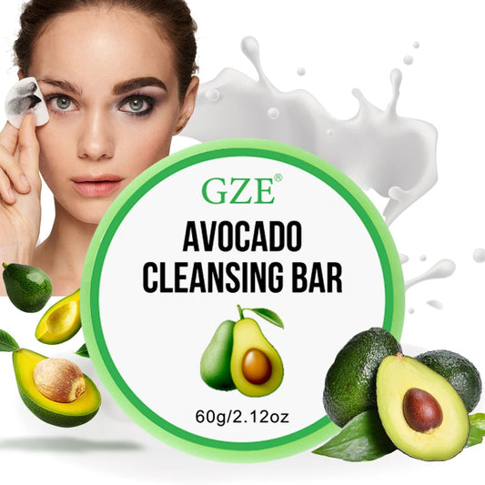 GZE Avocado Cleansing Balm Soap – pH-Balanced Makeup Remover Bar Facial Cleansing Bar Peaceful Pleasures Health and Wellness