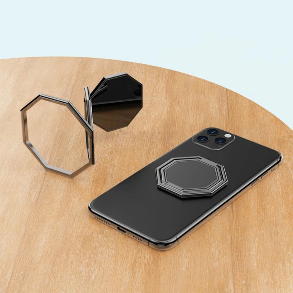 360° Rotatable Metal Ring Phone Stand – Foldable Desk Kickstand