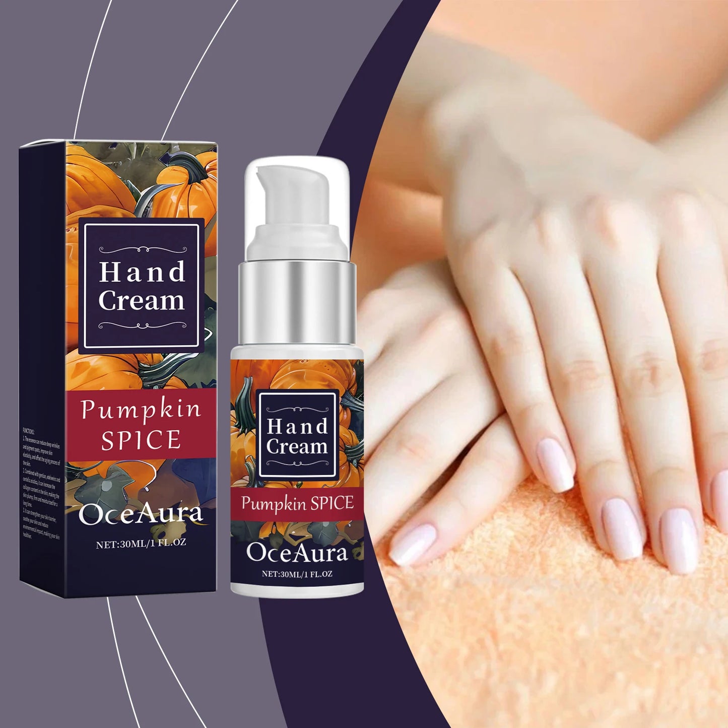 OceAura Pumpkin Collagen Moisturizing Hand Cream 30ml