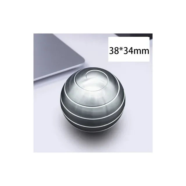 Dynamic Spinner Fidget Toys for Bathroom Spinning Top Antistress Aluminum Alloy Spiner Stress Relief Toys Hypnosis Anti-stress Peaceful Pleasures Health and Wellness Silver