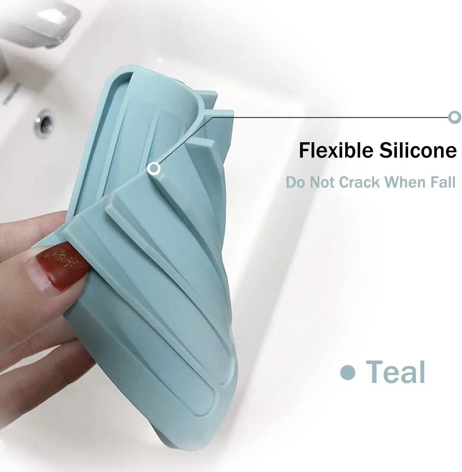 Home Silicone Drain Soap Box Kitchen Bathroom Anti-slip Sink Tray Creative Washing Table Soap Tray Free Punch Drain Rack Peaceful Pleasures Health and Wellness