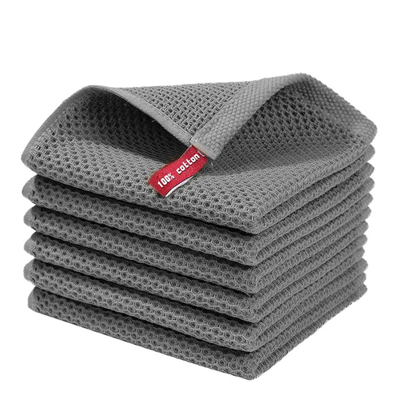 Honeycomb Cotton Dish Towels & Face Wash Cloths – 2-Pack