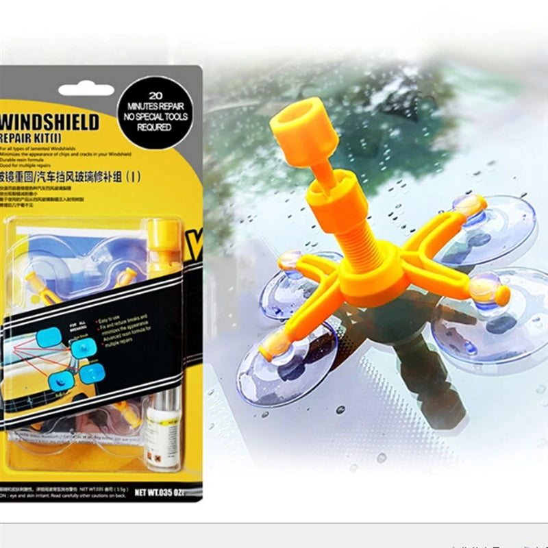 Windshield Repair Kit Quick Fix Car Cracked Glass Windscreen Resin Sealer DIY Auto Window Screen Polishing Peaceful Pleasures Health and Wellness