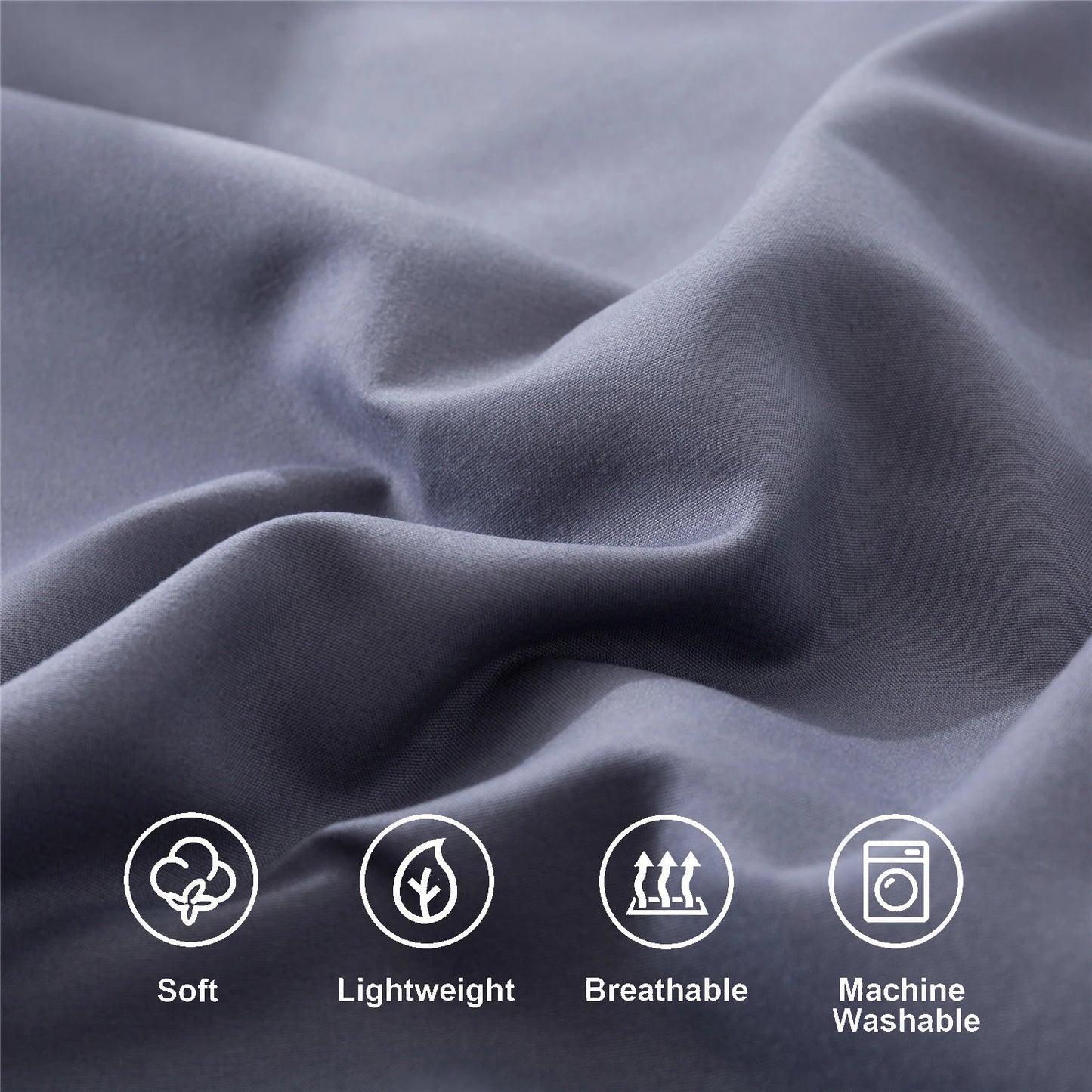 Battilo 2pcs Solid Envelope Pillowcases Queen King Size Pillowcover Soft&Breathab Microfiber Cushion Cover For Bed Hotel Bedding Peaceful Pleasures Health and Wellness